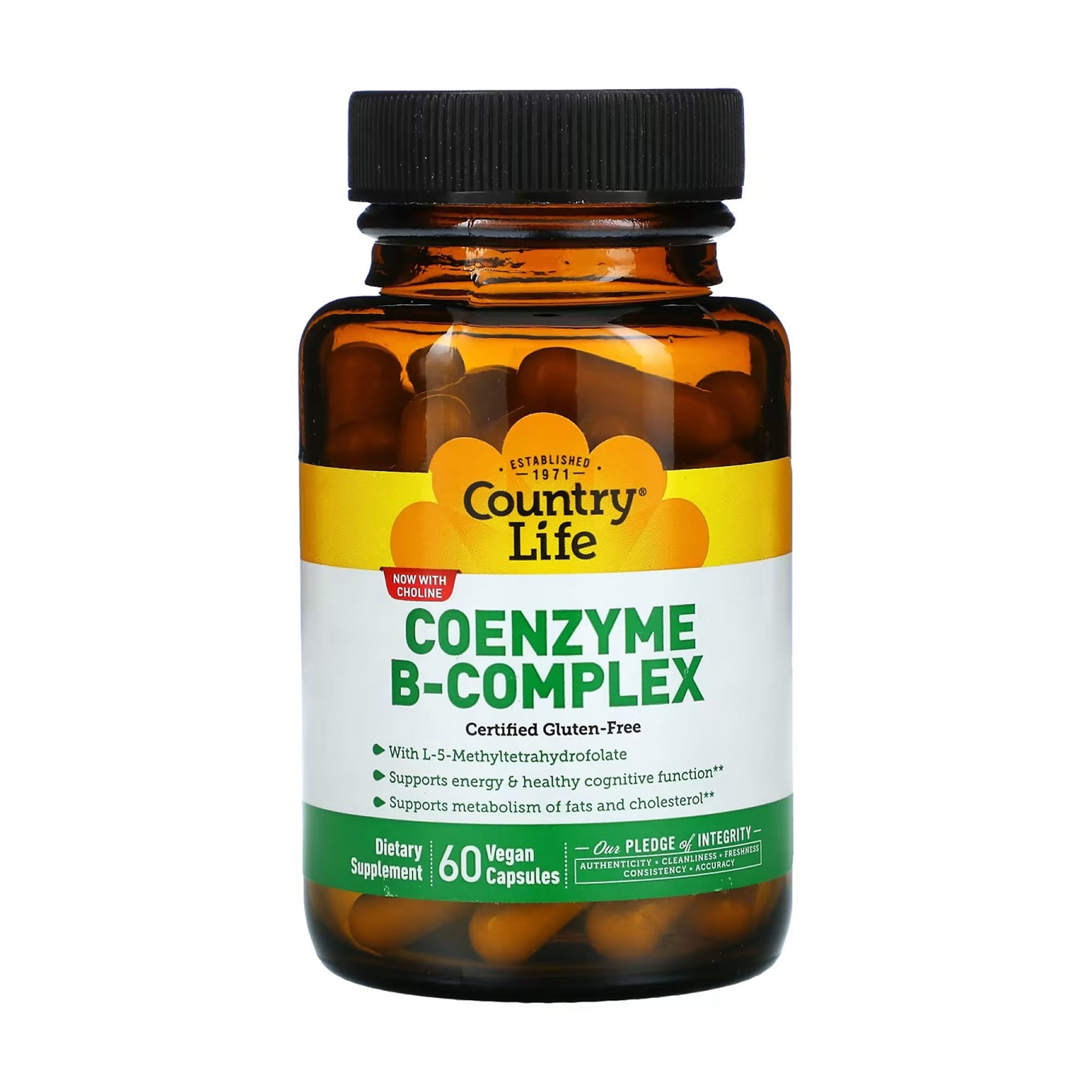 Комплекс вітамінів групи В Country Life Coenzyme B-Complex, 60 капсул